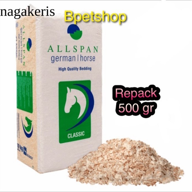 

German horse serbuk kayu alas kandang hamster kelinci repack 500 gr antik