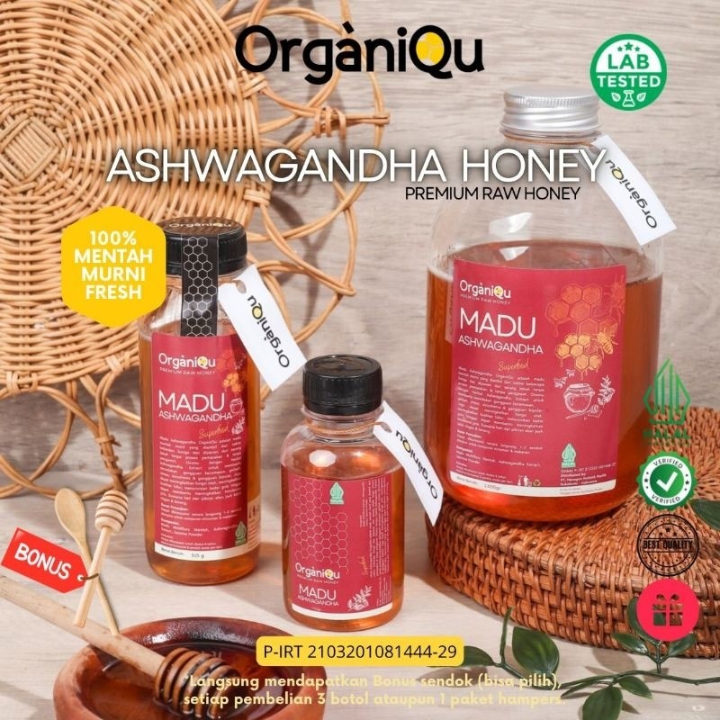 

ORGANIQU Madu Aswagandha Premium untuk meredakan gangguan kecemasan stres gelisah