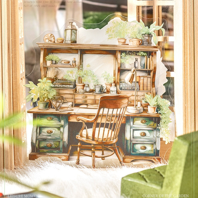 

[Gongjin] 10pcs Sticker Time Lazy TL Besar Rumah Perabotan Kitchen Window Jendela Estetik Living