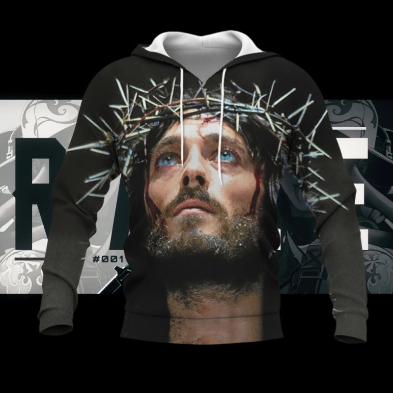 Vintage Men's T-shirt Jesus Christ Cross T-shirts Man Summer Streetwears Men Oversized T Shirts Hip-