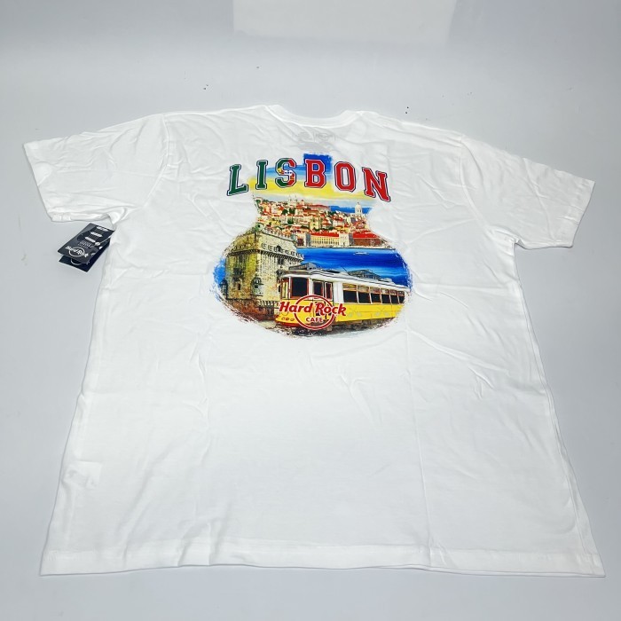 Hard Rock Cafe Lisbon Lisboa Portugal V20 City Tee Vintage T Shirt T-Shirt Merchandise Baju Kaos Tee