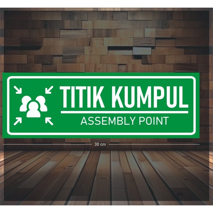 

Sticker Titik Kumpul Hijau 30x10cm Besar