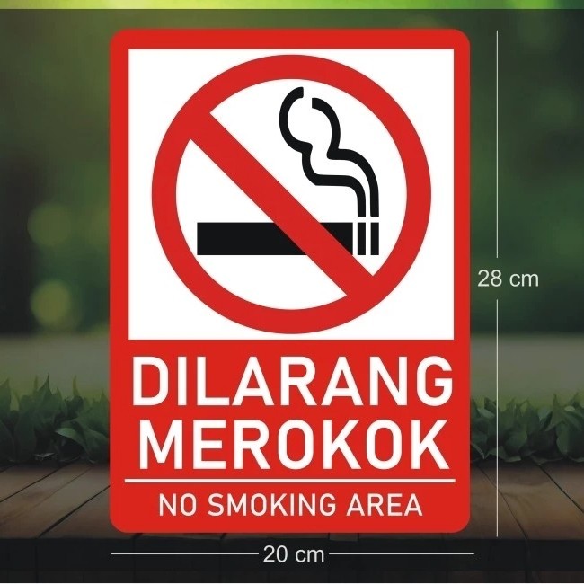 

Sticker Dilarang Merokok 28 x 20cm
