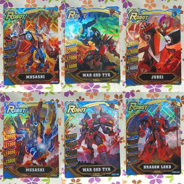 hero of robots gold & event galaxy epoch 4 satuan musashi - dragon lord - war god tyr - jubei - musa
