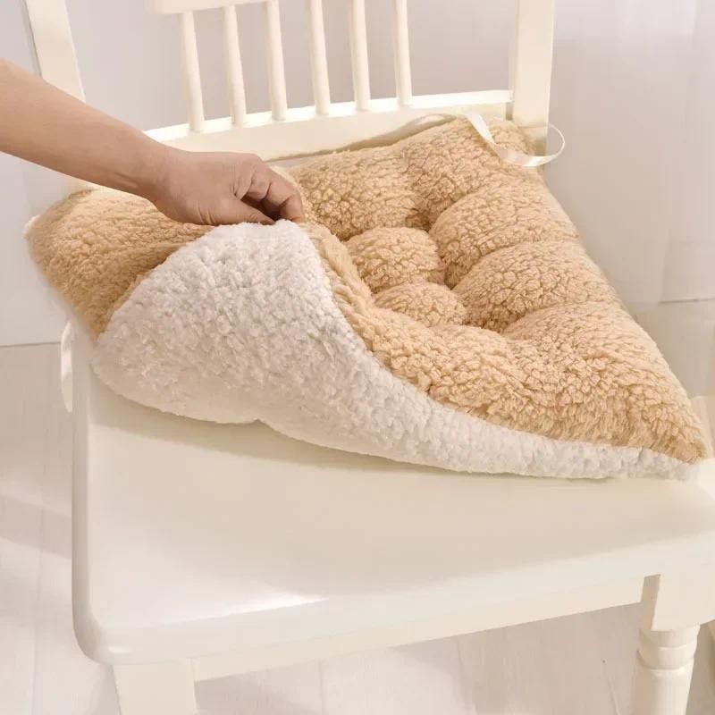 

Solid Chair Cushion Square Mat Cotton Upholstery Soft Padded Cushion Pad Office Home or Car Garden Sun Lounge Seat Cushion