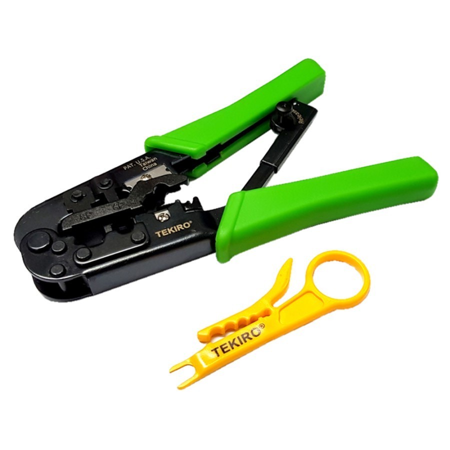 TEKIRO TANG CRIMPING / TANG KRIMPING RJ45 & RJ 11 3 IN 1 TEKIRO