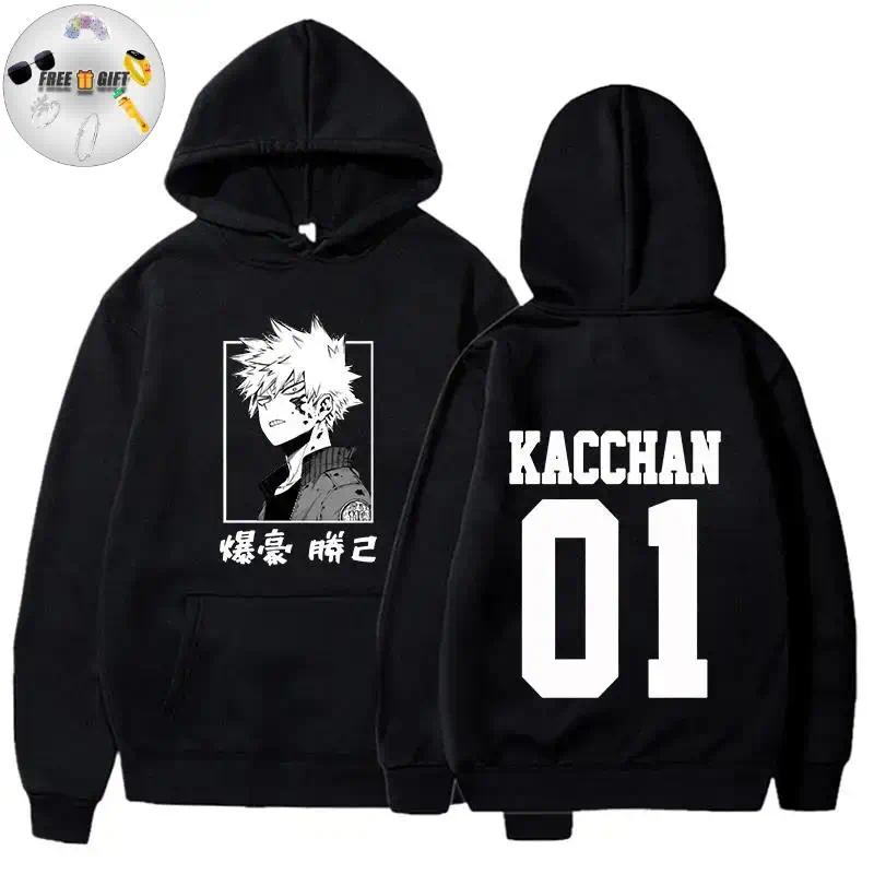[ FREE GIFT ] Hoodie Anime Bakugou Katsuki Printed DTF Jaket Casual Cotton Fleece Jaket Pria
