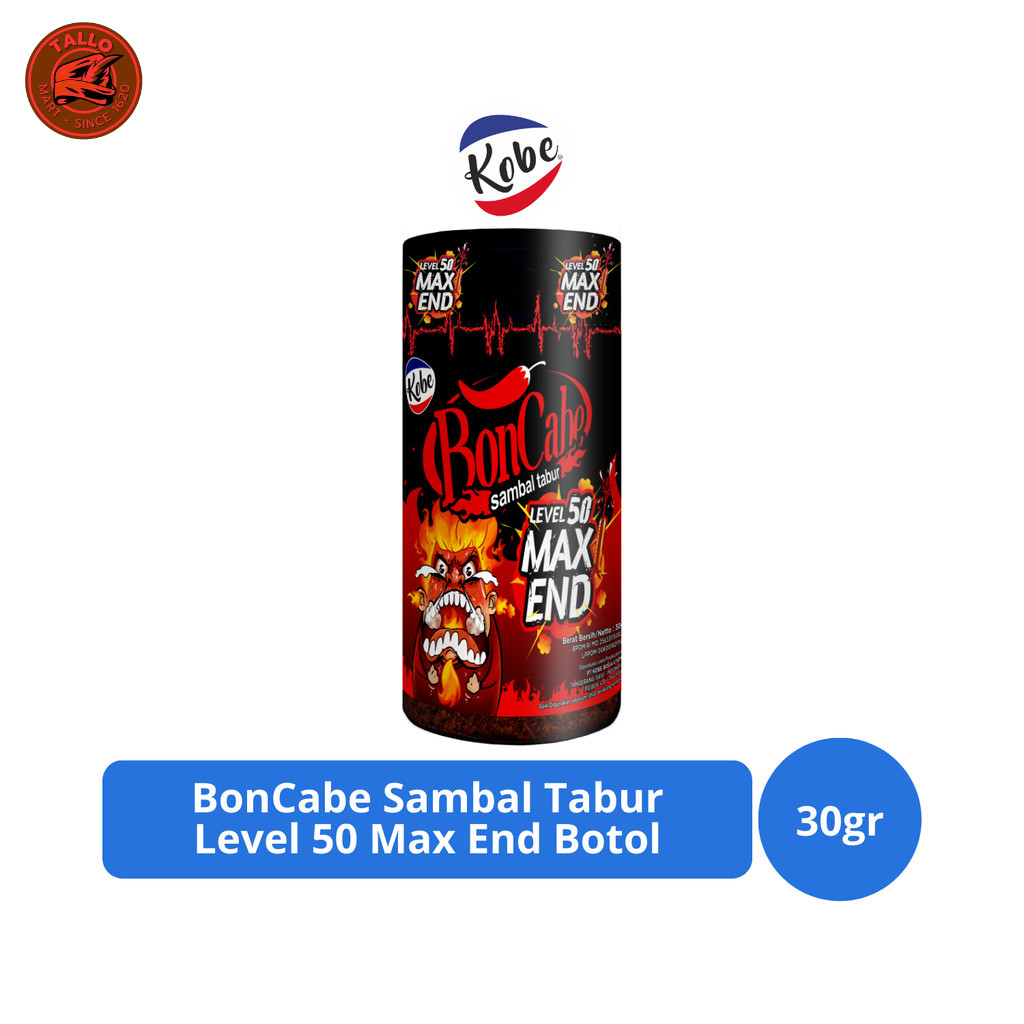 

Kobe BonCabe Sambal Tabur Level 50 Max End Botol 30gr