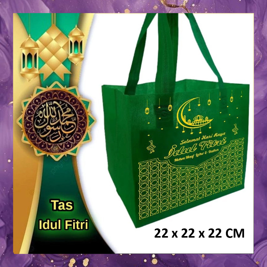 

(SBA) Tas Hampers Lebaran 22x22cm Idul Fitri Goodie Bag Kado Hadiah Bag Kue Cake Spunbond Bingkisan Anak GL21TGAL
