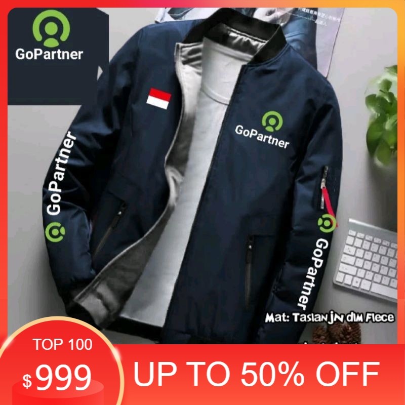 FREEE NAMA  !! BOSS_JAKET PRIA BOLAK BALIK BISA CUSTOM JAKET SABLON LOGO