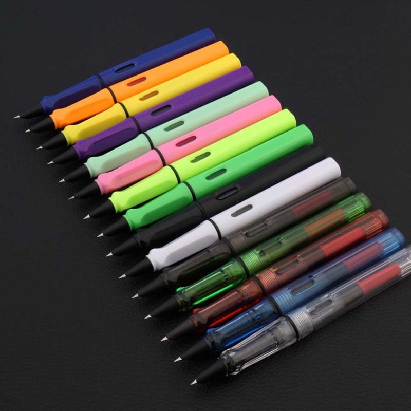 

High quality 557 New Arrival Creative Hollow Out Clip Plastic Fountain Pen Student Posture Correction 0.38mm Hooded Nib Ink Pens