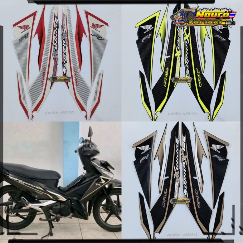 Aksesoris motor Striping honda supra x 125 fi 2016 2017  list body standar