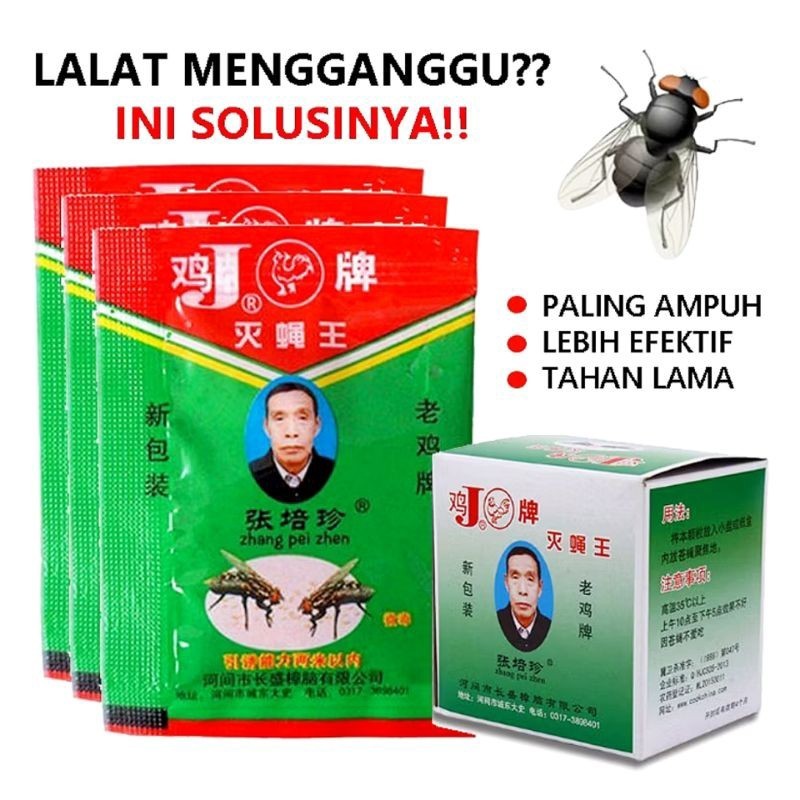 SERBUK RACUN LALAT IMPOR ZHANG PEI ZHEN AMPUH MEMATIKAN HAMA LALAT ORIGINAL 100% RACUN LALAT ZHANGPE