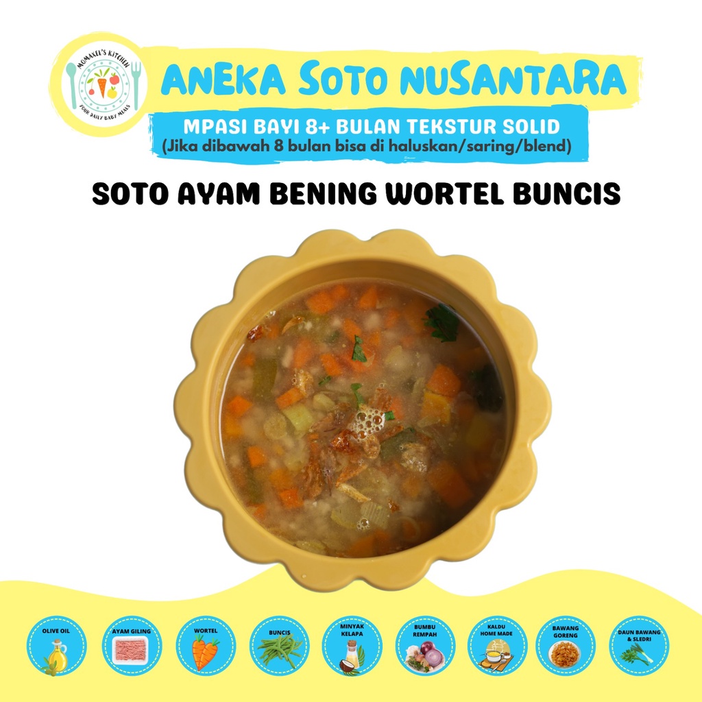 

SOTO AYAM BENING WORTEL BUNCIS (MPASI FROZEN)