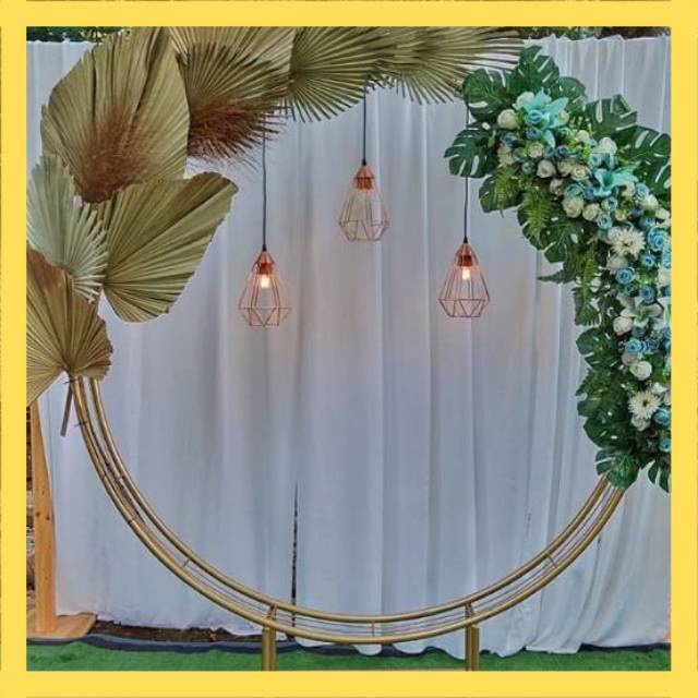 Backdrop bulat photobooth wedding backdrop lingkaran