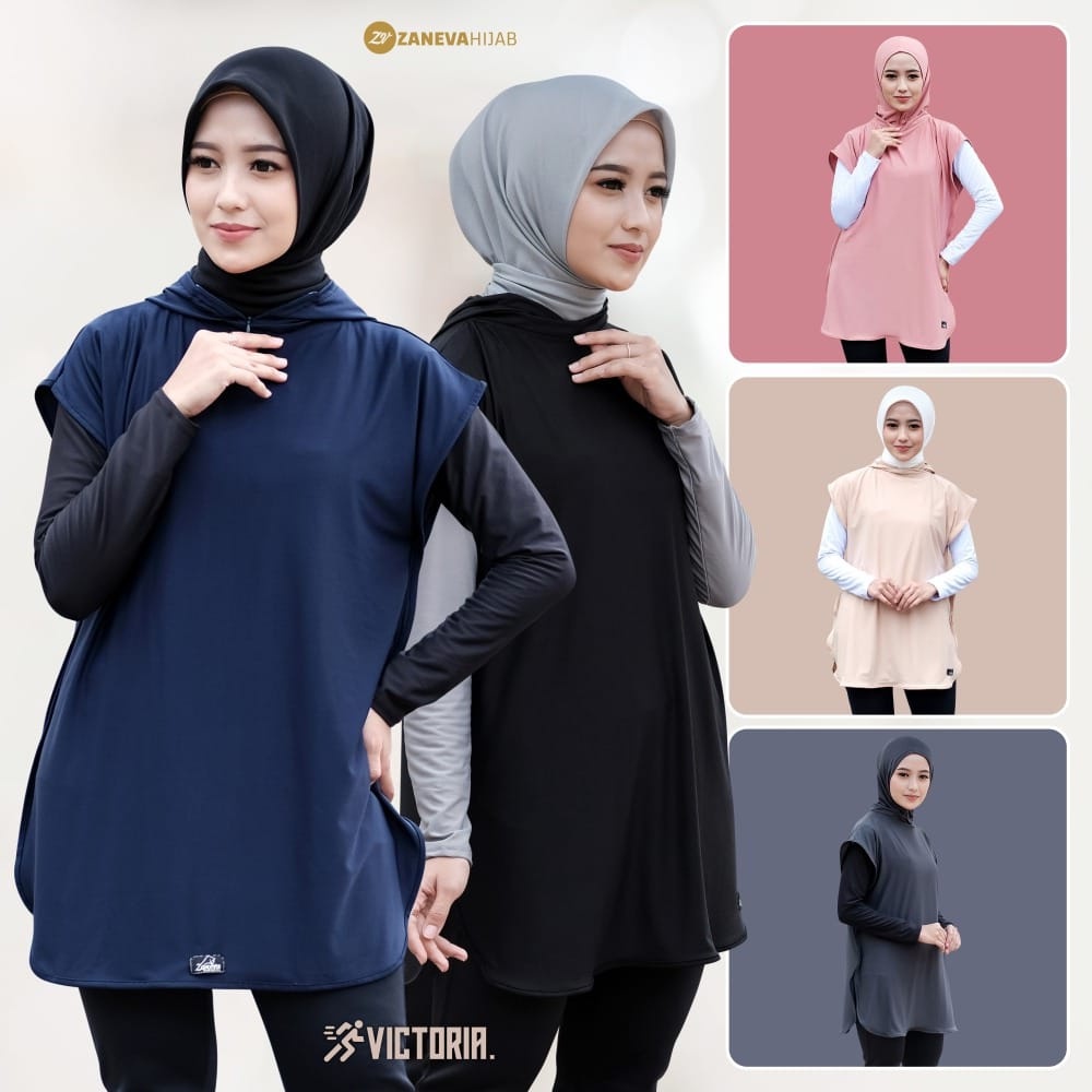 CF43DF Zaneva - Vest Hijab sport Jersey premium by Zaneva