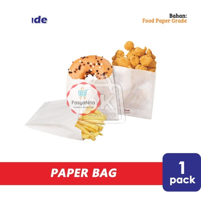 

Paper Bag Kentang Goreng Bungkus Kertas V Bottom GRADE (1 pack) - FasyAnita Mart Denpasar