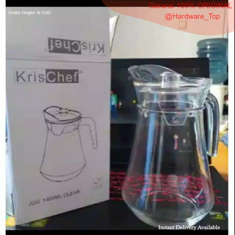 Teko Kaca Air Minum 1.4 Liter Krischef