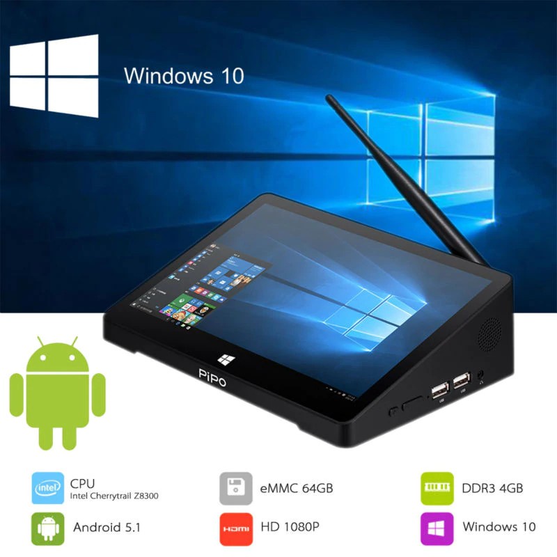 PIPO X10R 10.8inch MiniPC All In One AIO PC DualOS Windows Android TABLET