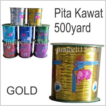 

Kawat Pita Souvenir Metalik gulungan Besar - Emas ORI