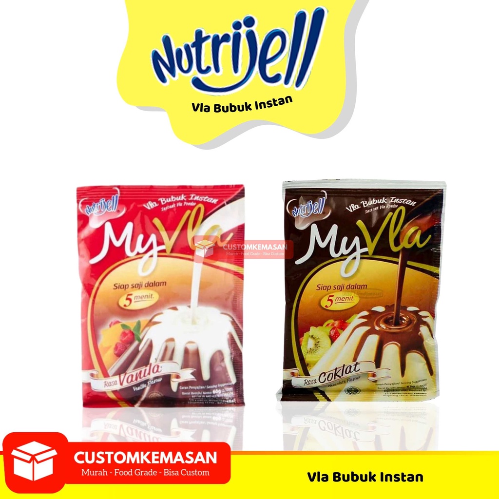 

MyVla Nutrijel Sachet 60gr / Vla Instan Nutrijel / Vla Cokelat / Vla Vanila