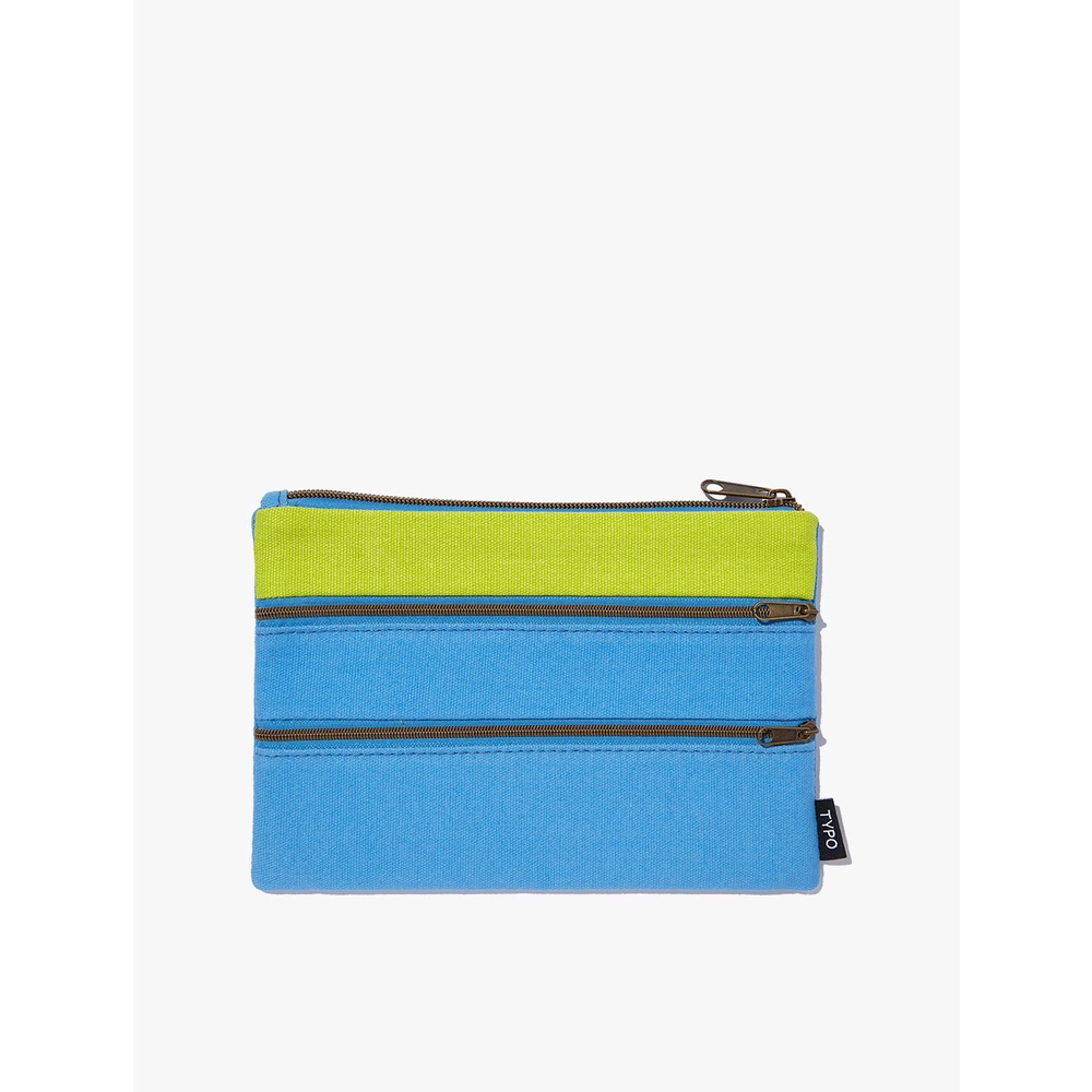 

Typo - Tempat Pensil - Double Campus Pencil Case - Cornflour Blue & LimE