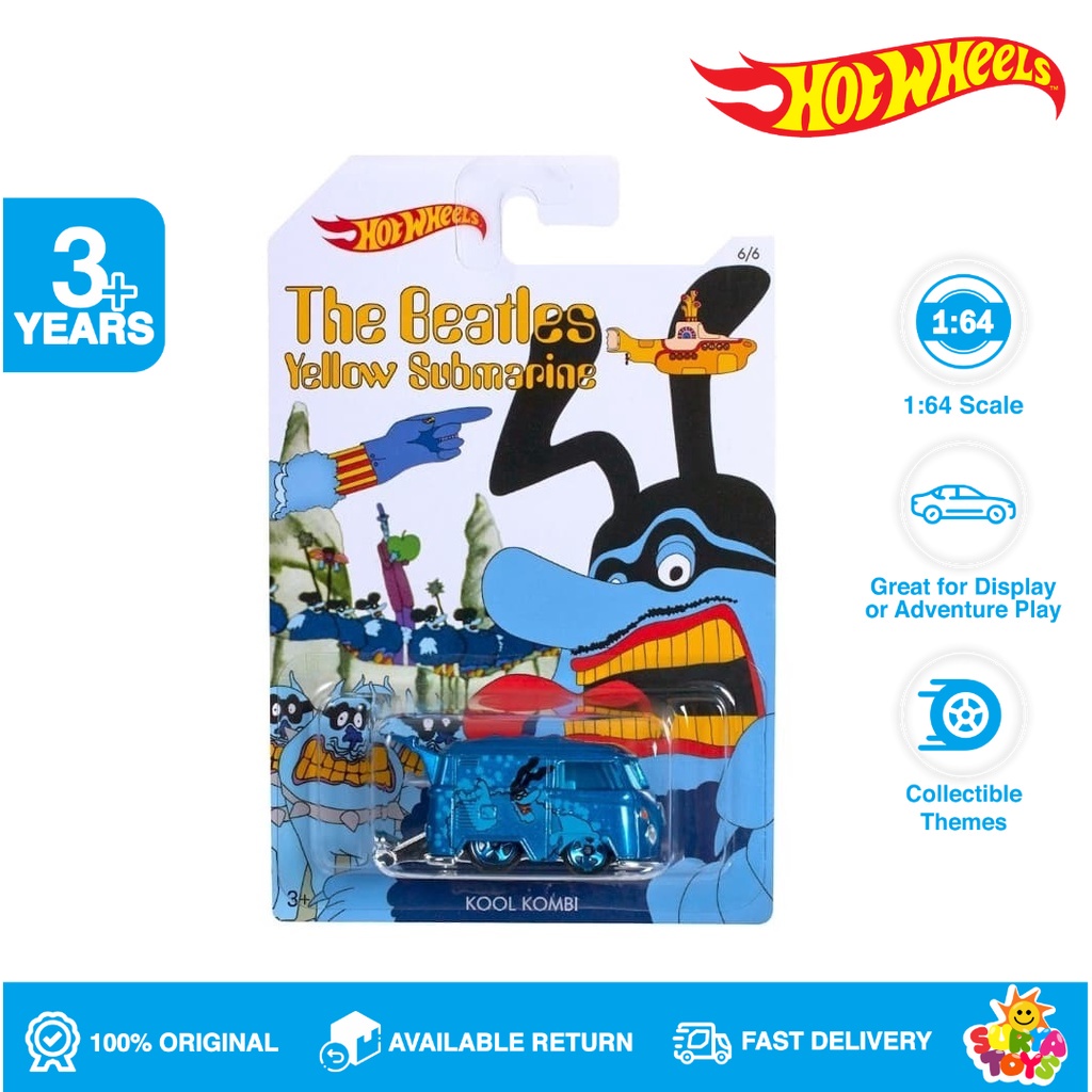 Hot Wheels Kool Kombi Blue The Beatles Yellow Submarine 50TH Anniversary