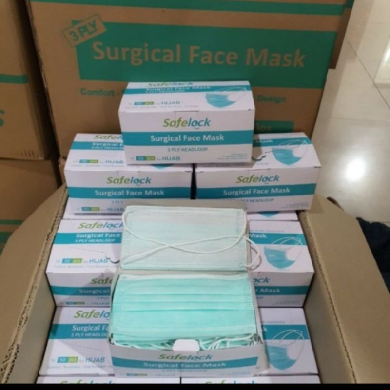 Masker medis safelock 3ply