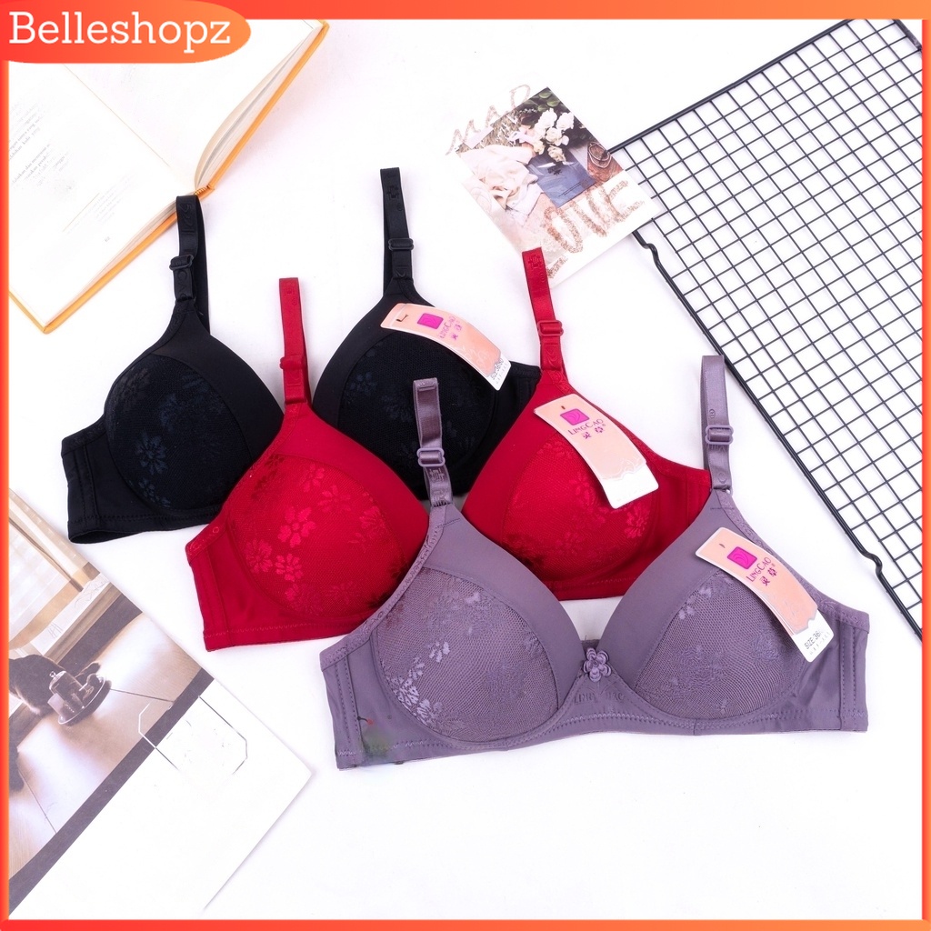 BELLE - Bra Lingcao A3 Original | BH Busa Mix Lace Tanpa Kawat Lingcao | BH Lingcao Kait - 2