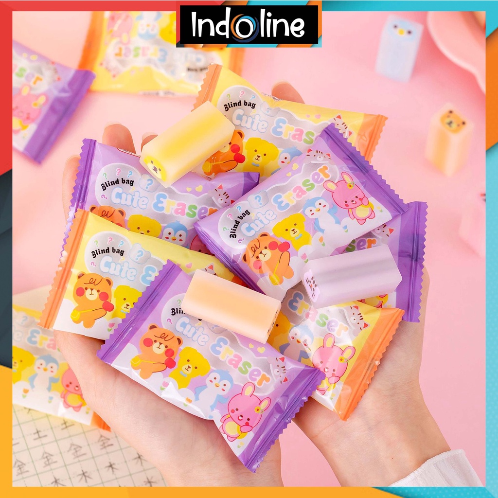 

✔️ Penghapus Pensil Karet Sekolah Motif Boneka Bahan Import Lucu Import COD