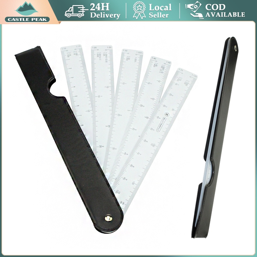 

Fan Shape Architects Scale Ruler For Graphics Design Multi Ratio Measure