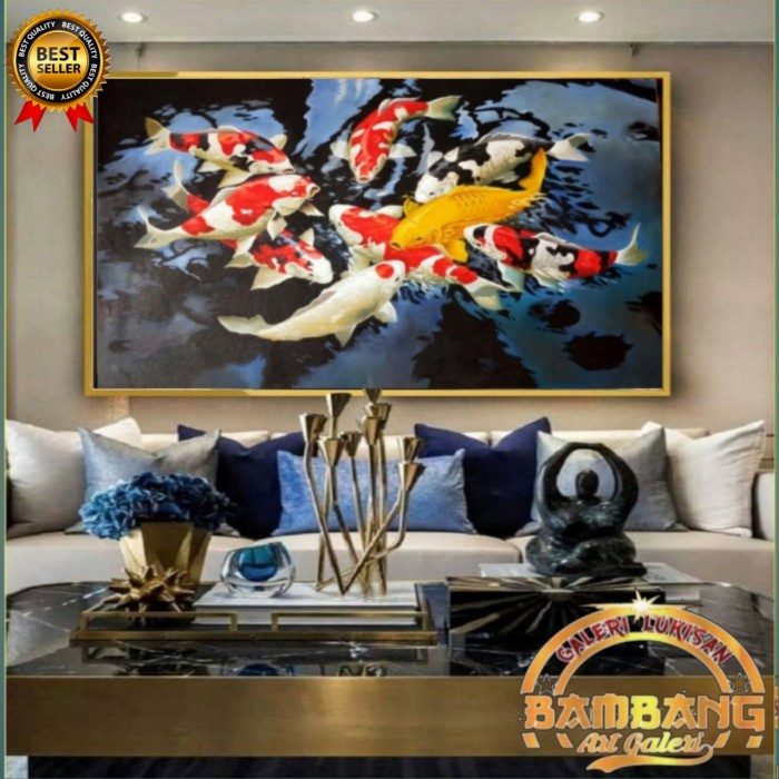 lukisan ikan koi fengsui