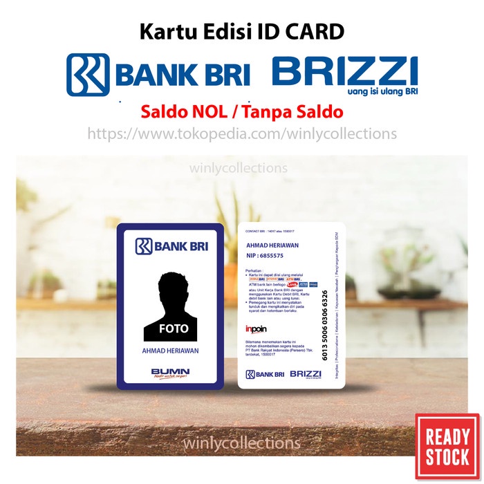 

[KSG-97] Emoney Etoll ID CARD Bank BRI BRIZZI Custom Murah Idcard - 2 SISI - BRIZZI DOFF