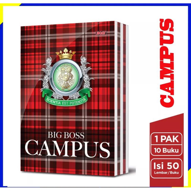 

Buku tulis Campus BIG BOS 50 Lembar ( 1pak/10buku )