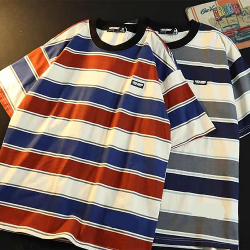 [BISA COD] kaos oversize wanita - tshirt longgar motif Belang Tulisan Vegorrs // Salur Bertulisan