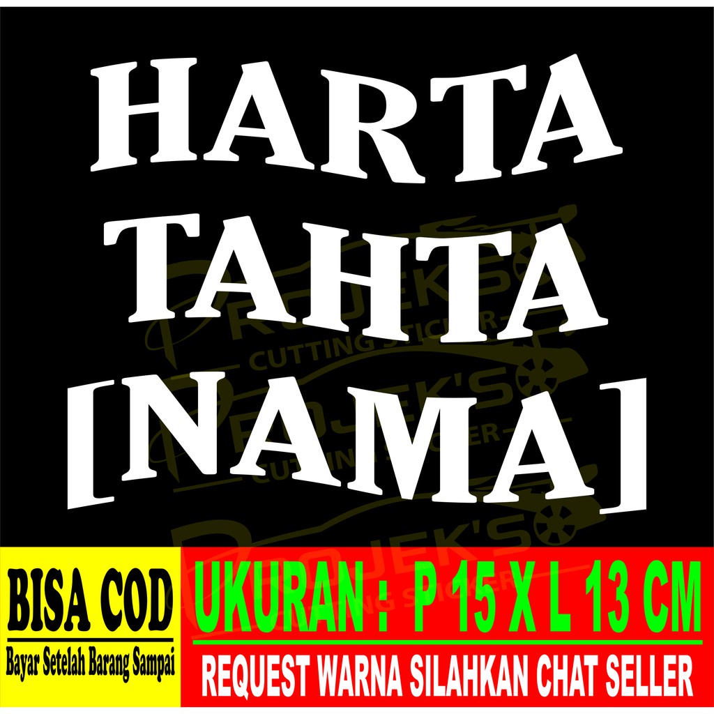 

Stiker Harta Tahta Custom Nama Kamu