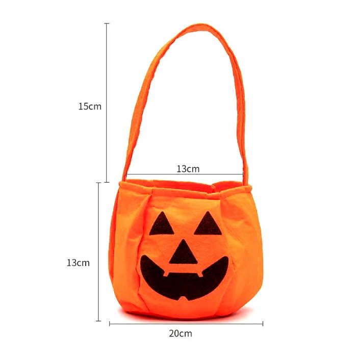 

HLW4 Tas Permen Trick Or Treat Halloween Candy Bag Goodie Bag Kecil Grosir