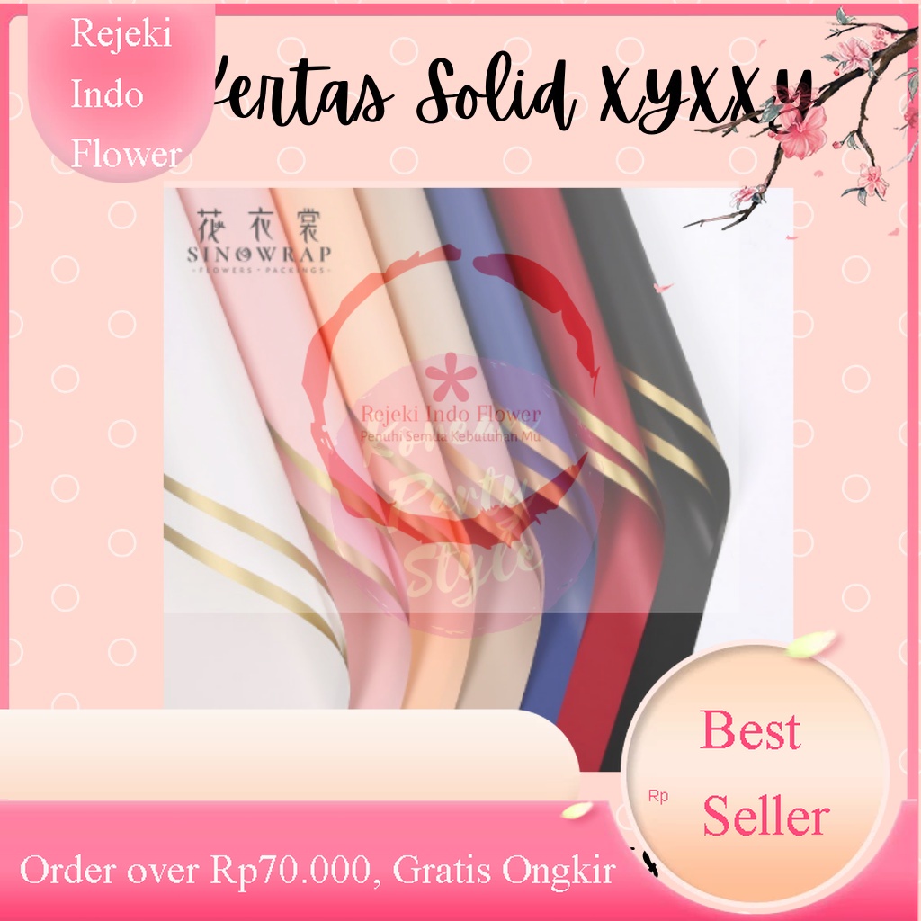 

REZEKI KERTAS BUNGA ECER LINE GOLD WARNA SOLID XXYXY XXJA KERTAS BUKET BUNGA FLOWER WRAPPING WATERPROOF PER LEMBAR PAPER BISA CAMPUR WARNA WARNI