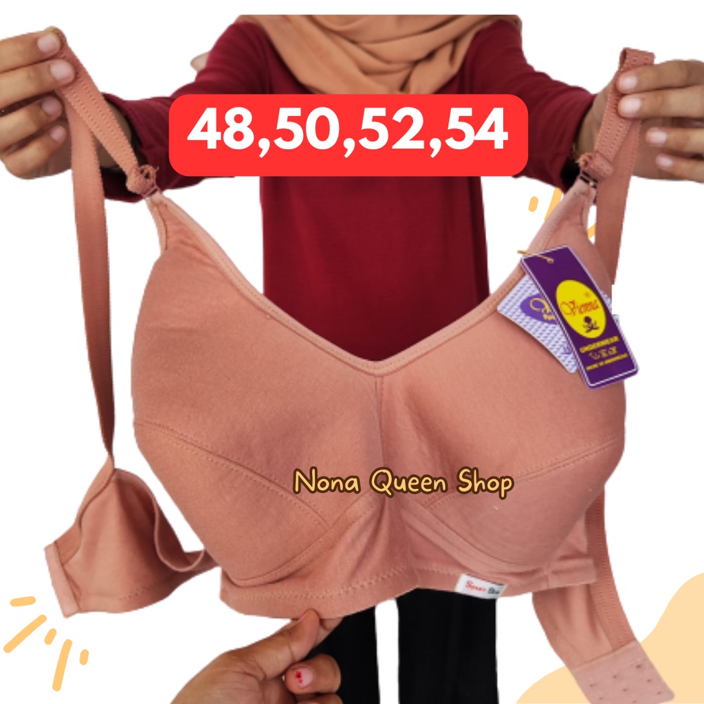 Sport Bra Cup Besar - BH Wanita Tanpa Kawat Tanpa Busa Size Jumbo 48,50,52,54