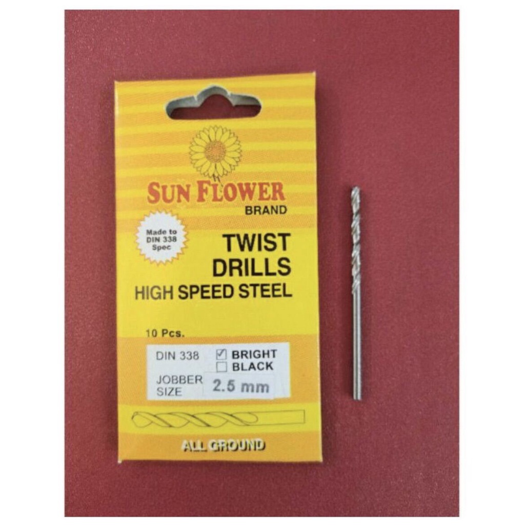 

1 pcs Mata bor Matabor Besi Sun flower Sunflower - Hss Twist Dril Bit 2.5 mm, 3.0 mm, 3.5 mm, 6.0 mm Bunga