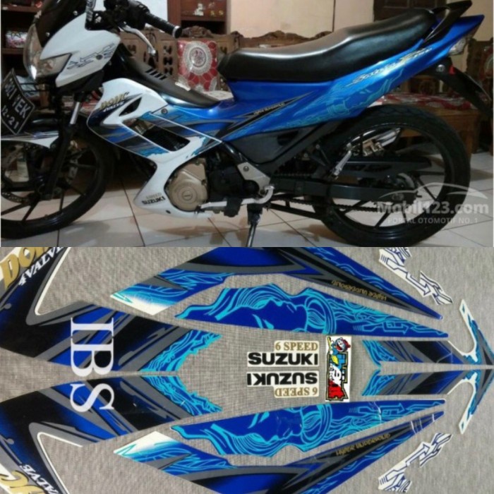 STRIPING SATRIA F FU BIRU 2011 LIS ORI POLET LIS BODY