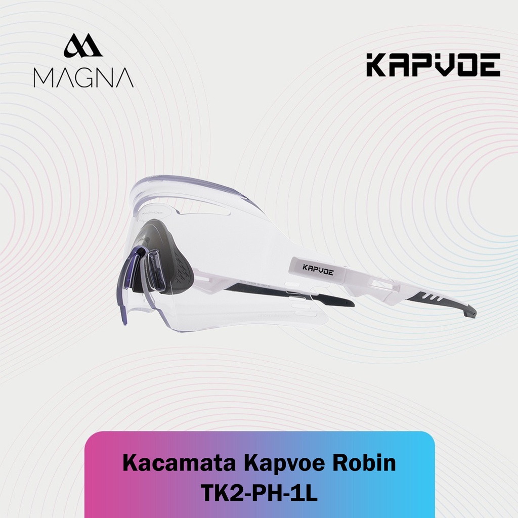 Kacamata Sepeda Kapvoe ROBIN TK2-PH-1L Sunglasses Photochromic Sport Anti UV Kaca Mata Lensa Fotokro