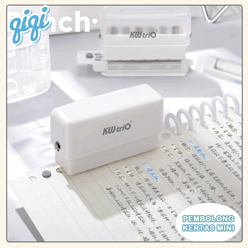 

pembolong kertas mini/pembolong kertas /A4 A5 B5 6 lubang Mini Pembolong Kertas / pembolong kertas motif/ Paper Punch - Qiqi Treasure