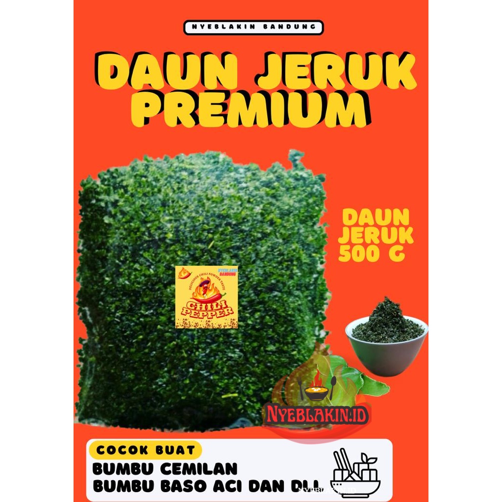 

Daun Jeruk Bubuk tinggal tabur lime leaf flake 500 gram