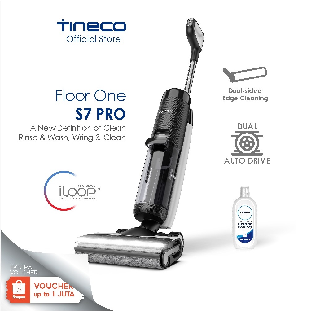 Tineco Floor One S7 PRO Smart Wet Dry Cordless Vacuum Cleaner Dual Auto Drive