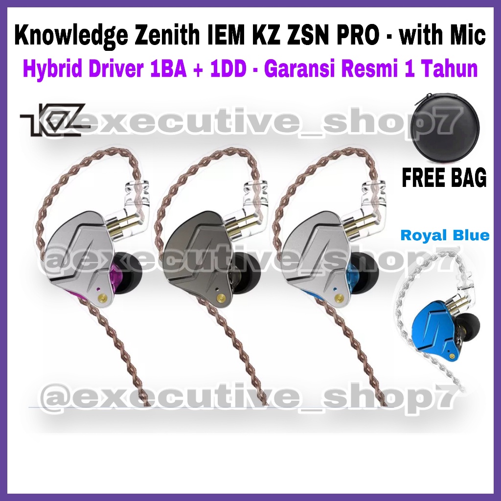 Earphone Knowledge Zenith KZ - ZSN PRO - Hybrid IEM 1DD+1BA