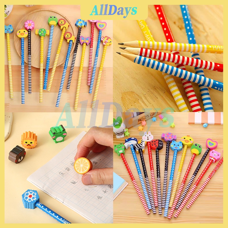 

Pensil + Penghapus Fancy Pensil Karakter Alat Tulis Pensil set