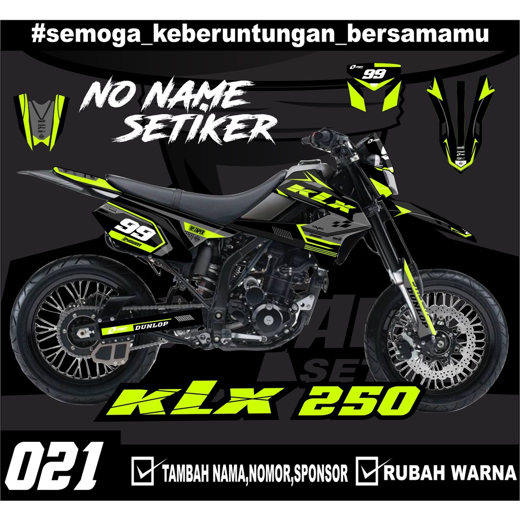Sticker setiker stiker decal KLX 250- (021) minimalis Fullbody-Dekal stiker KLX Trail