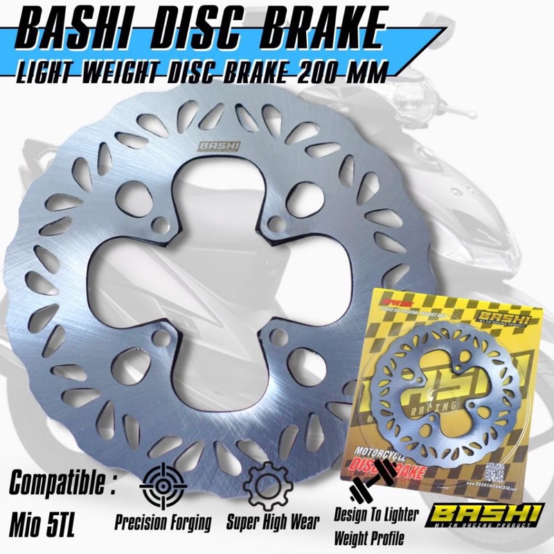 Piringan Cakram Depan Uk 190mm Lubang 4 BASHI Model TDR  Dics Cakram Depan  Disc Piringan Cakram Sta