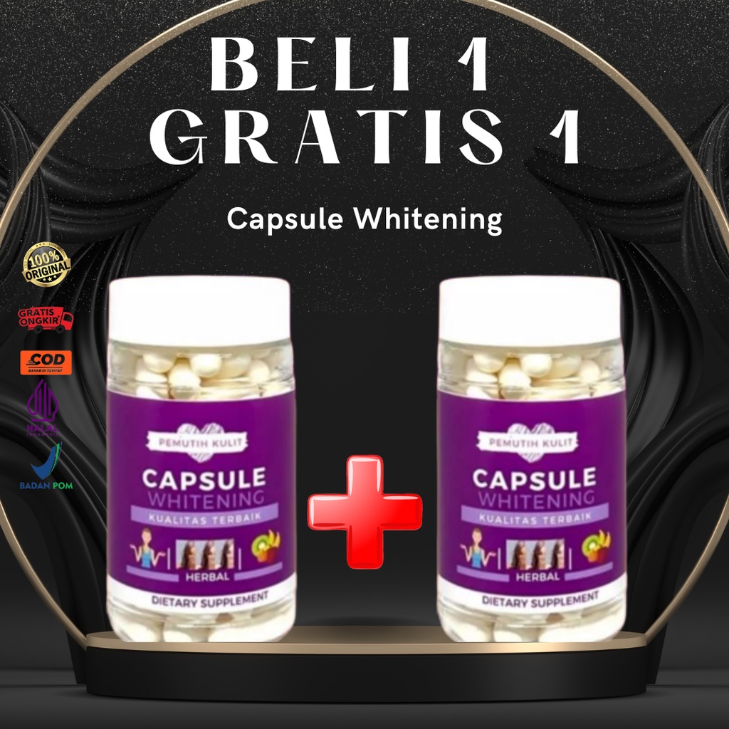 [BELI 1 GRATIS 1] PLATINUM WHITENING GLUTATHIONE UNGU Collagen Pemutih Badan Platinum Capsule Whiten